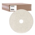  | Boardwalk BWK4021NAT 21 in. Diameter Natural Burnishing Floor Pads - White (5/Carton) image number 0