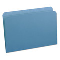 File Folders | Smead 17010 Straight Tabs Legal Size 0.75 in. Expansion Reinforced Top Tab Colored File Folders - Blue (100/Box) image number 1