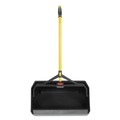 Dust Pans | Rubbermaid Commercial 2018781 Maximizer 20.44 in. W x 29 in. H Plastic Heavy-Duty Stand Up Debris Pan - Yellow/Black image number 1