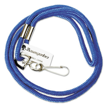 SICURIX BAU68903 36 in. Long Metal Hook Fastener Nylon Rope Lanyard - Blue