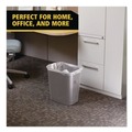 Trash & Waste Bins | Rubbermaid Commercial FG295600GRAY 7-Gallon Rectangular Deskside Wastebasket - Gray image number 4