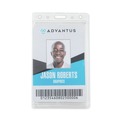 Label & Badge Holders | Advantus 76076 2.5 in. x 4.13 in. Vertical Two-Card Rigid Badge Holders - Frosted (25/Box) image number 1