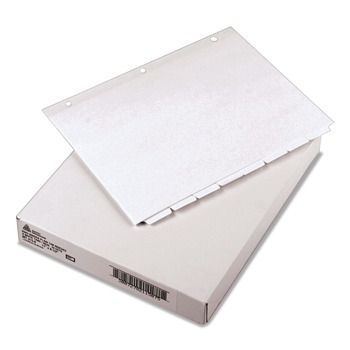 Avery 11507 Write and Erase 11 in. x 8.5 in. 8-Tab Plain-Tab Paper Dividers - White (24/Box)