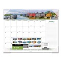 Back to School Sale | AT-A-GLANCE 89803 12-Month: Jan 2026 to Dec 2026 22 in. x 17 in. Seascape Panoramic Desk Pad - White Sheets, Clear Corners image number 6