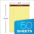Notebooks & Pads | TOPS 7531 50-Sheet 8.5 in. x 11.75 in. Top 2-Hole Punch Wide/Legal Rule "The Legal Pad" Ruled Perforated Pads - Canary-Yellow (1-Dozen) image number 3