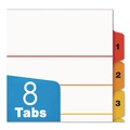 Binders | Cardinal 60818 11 x 8.5 OneStep Printable Table of Contents and 1 to 8 Dividers - White/Assorted Tabs (8/Set) image number 2