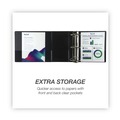 File Folders | Samsill 16420 6 in. Capacity 11 x 8.5 Nonstick D-Ring View Binder, 3 Rings - Black image number 4
