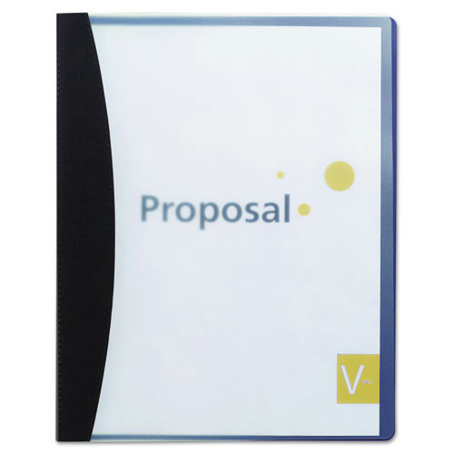 Sheet Protectors | GBC W21533 8.5 in. x 11 in. Report Cover with Hidden Swing Clip - Frosted/Black image number 0