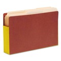 File Folders | Smead 74688 3.5 in. Expansion Drop-Front End Tab File Pockets - Redrope/Yellow/Legal Size (10/Box) image number 4