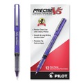 Pens | Pilot 25106 Precise V5 Extra-Fine 0.5 millimeter Stick Rollerball Pen - Purple Ink/Purple/Clear Barrel (1-Dozen) image number 0