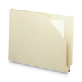 File Folders | Smead 75740 Straight Tab Letter Size 14-pt End Tab Jackets with Reinforced Tabs - Manila (50/Box) image number 1