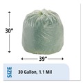 Trash Bags | Stout by Envision E3039E11 EcoSafe-6400 30 in. x 39 in. 1.1 mil. 30 Gallon Compostable Bags - Green (48/Box) image number 6