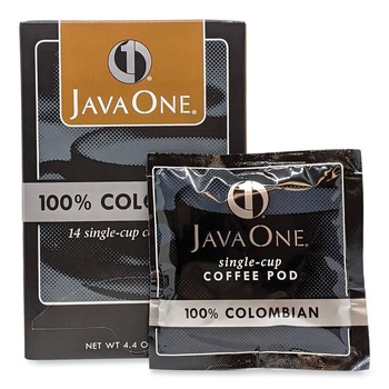 FACILITY MAINTENANCE SUPPLIES | Java One 39830206141 Single Cup Coffee Pods - Colombian Supremo (14/Box)