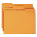 File Folders | Smead 12534 0.75 in. Expansion Reinforced 1/3-Cut Top Tab Colored File Folders - Letter Size/Orange (100/Box) image number 2