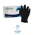 Disposable Gloves | Boardwalk 396SBXA 4.4 mil Disposable General-Purpose Powder-Free Nitrile Gloves - Small, Black (100/Box) image number 4
