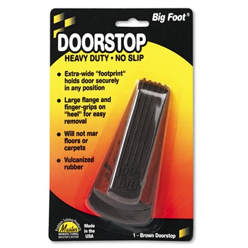 Master Caster 00920 Big Foot 2.25 in. W x 4.75 in. D x 1.25 in. H No Slip Rubber Wedge Doorstop - Brown