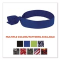 Safety & First Aid | Ergodyne 12307 Chill-Its 6700 One Size Fits Most Cooling Bandana Polymer Tie Headband - Solid Blue image number 4