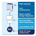 Paper Towel Holders | Tork 461002 Image Design Matic 13.58 in. x 8.07 in. x 15.75 in. Hand Towel Roll Dispenser - Stainless Steel (1/Carton) image number 5