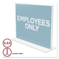 Office Presentation Supplies | Deflecto 69301 Classic Image 11 in. x 8.5 in. Insert Double-Sided Sign Holder - Clear image number 9