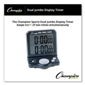 Clocks | Champion Sports DC100 3.5 in. x 1 in. x 4.5 in. LCD Dual Timer/Clock with Jumbo Display - Black image number 1