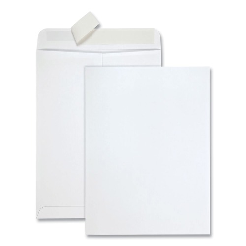 Envelopes & Mailers | Quality Park QUA44582 9 in. x 12 in. #10 1/2 Cheese Blade Flap Redi-Strip Catalog Envelope - White (100/Box) image number 0