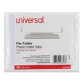 Dividers & Tabs | Universal UNV43313EE 3.7 in. Wide 1/3-Cut Hanging File Folder Plastic Index Tabs - Clear (25/Pack) image number 0
