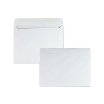 ENVELOPES AND MAILERS | Quality Park QUA37613 10 in. x 13 in. #13 1/2, Cheese Blade Flap, Gummed Closure, Open-Side Booklet Envelope - White (100/Box)