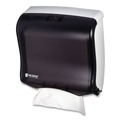 Paper Towel Holders | San Jamar T1755TBK 11.5 in. x 5.5 in. x 11.5 in. Ultrafold Fusion C-Fold and Multifold Towel Dispenser - Black image number 1