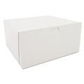 Food Trays, Containers, and Lids | SCT SCH 0989 12 in. x 12 in. x 6 in. Paper One-Piece Non-Window Bakery Boxes - White (50/Carton) image number 0