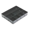 Desktop Organizers | Rubbermaid 11906ROS 11.88 in. x 15 in. x 2.5 in. 7-Compartments Plastic Extra Deep Desk Drawer Director Tray - Black image number 0