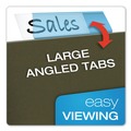 File Folders | Pendaflex 42 BLU 2 in. Wide 1/5-Cut Transparent Colored Tabs for Hanging File Folders - Blue (25/Pack) image number 2