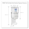 Hand Sanitizers | PURELL 5020-01 5.25 in. x 8.56 in. x 12.13 in. 1,200 mL Push-Style Hand Sanitizer Dispenser - White (1/Carton) image number 4