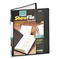 Sheet Protectors | Cardinal 50132CB ShowFile 12 Letter-Size Sleeves Display Book with Custom Cover Pocket - Black image number 1