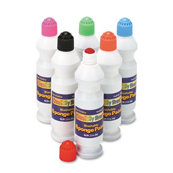 Creativity Street PAC2400 2.2 oz Sponge Paint Set - 6 Assorted Colors (6/Set)