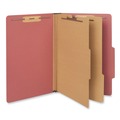 File Folders | Universal UNV10403 2 Dividers 6 Fasteners Heavy-Duty Pressboard Cover Legal Size Six-Section Classification Folders - Brick Red (20/Box) image number 1