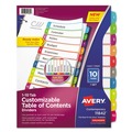 Dividers & Tabs | Avery 11842 1 - 10 Tab 11 in. x 8.5 in. Customizable TOC Ready Index Divider Set - Multicolor (1 Set) image number 0