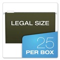 File Folders | Pendaflex 04153X3 1/5-Cut Tabs 3 in. Capacity Legal Size Extra Capacity Reinforced Hanging File Folders with Box Bottom - Green (25/Box) image number 4