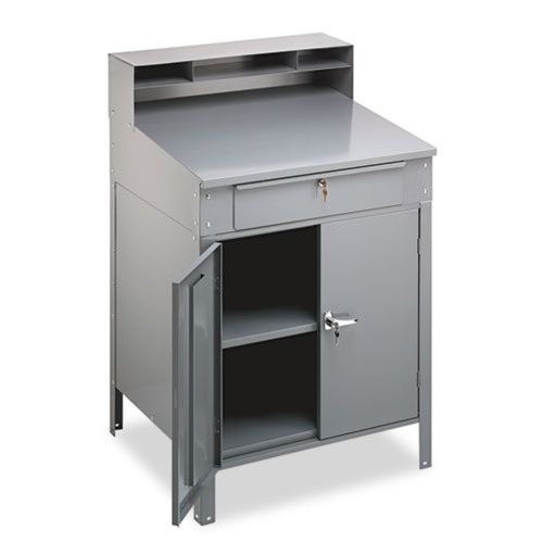 Office Desks & Workstations | Tennsco SR-58 34.5 in. x 29 in. x 53 in. Steel Cabinet Shop Desk - Medium Gray image number 0