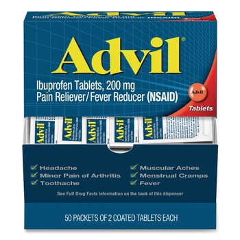 | Advil 015489 Ibuprofen Tablets (50/Box)