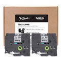Tapes | Brother P-Touch TZE2314PKB 0.5 in. TZe Series Standard Adhesive Laminated Labeling Tape - Black on White (4/Pack) image number 0