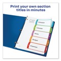 Dividers & Tabs | Avery 11840 5-Tab 1 to 5 11 in. x 8-1/2 in. Contemporary Color Tabs Customizable TOC Ready Index Multicolor Tab Dividers - White (1 Set) image number 1