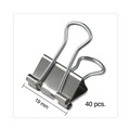 Back to School Sale | Universal UNV11240 Binder Clips with Storage Tub - Small, Silver (40/Pack) image number 4
