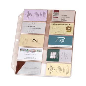 Cardinal 7856 000 Business Card Refill Pages for 2 x 3.5 Cards - Clear (10/Pack)