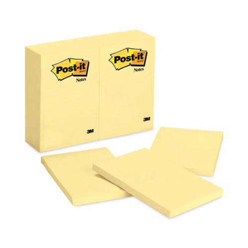 Sticky Notes & Post it | Post-it Notes 659 4 in. x 6 in. Original Pads - Canary Yellow (100-Sheets/Pad, 12-Pads/Pack) image number 0