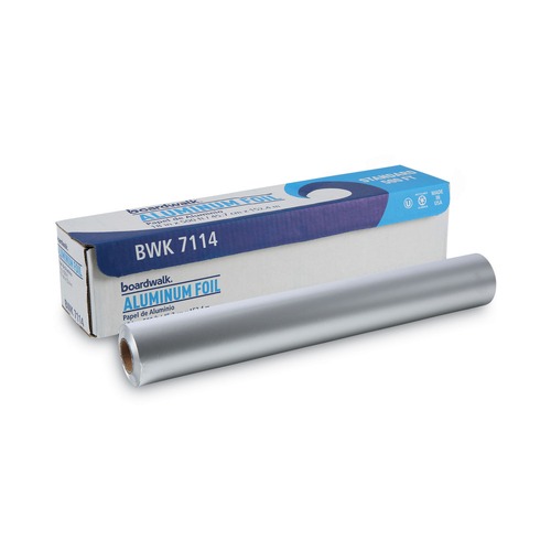  | Boardwalk BWK7114 Premium Quality Aluminum Foil Roll, 18-in x 500 ft, 16 Micron Thickness, Silver (1/Carton) image number 0