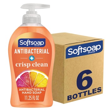 PRODUCTS | Softsoap US03562A 11.25 oz. Pump Bottle Antibacterial Hand Soap - Crisp Clean Scent (6/Carton)