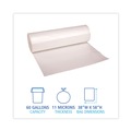  | Boardwalk V7658MNKR02 38 in. x 58 in. 11 mic 60 gal. High-Density Can Liners - Natural (200/Carton) image number 3