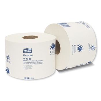 FACILITY MAINTENANCE SUPPLIES | Tork 161990 2-Ply Septic Safe Universal Bath Tissue Roll with OptiCore - White (36/Carton)