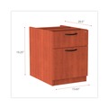 Office Desks & Workstations | Alera ALEVA552222MC 15.63 in. x 20.5 in. x 19.25 in. Valencia Series 2-Drawer Hanging File Pedestal - Cherry image number 3