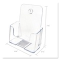 Desk Shelves | Deflecto 74901 DocuHolder 6.5 in. W x 3.75 in. D x 7.75 in. H Booklet Size Countertop/Wall-Mount Holder - Clear image number 3